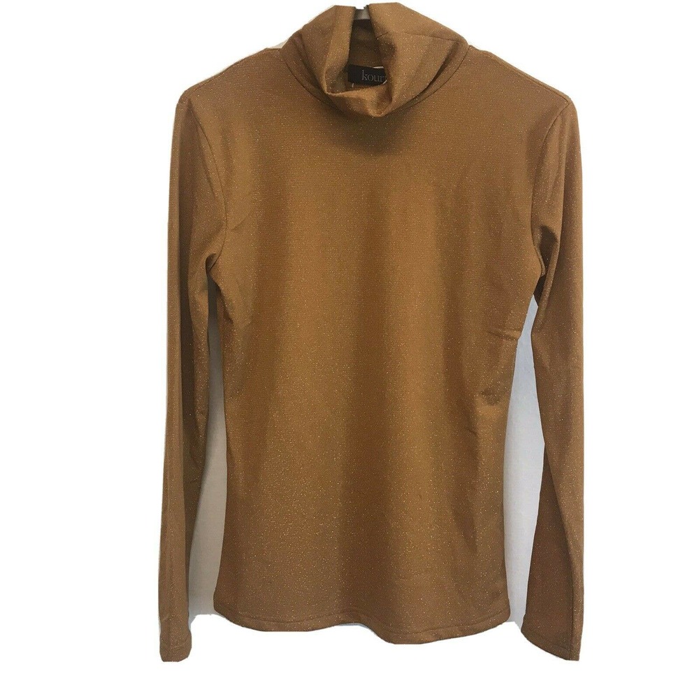 Kourt Sz L Long sleeve Mustard Glitter Turtleneck